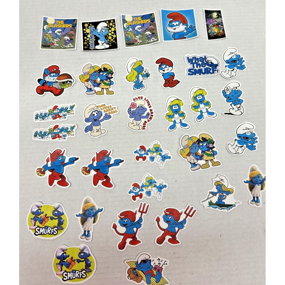 Smurfs Stickers Lot of 32 Scrapbooking Reward new